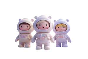 Chubby Astronaut Babies V3 Vinyl Car Decal Sticker – Waterproof & UV-Resistant 2.986666666666667"