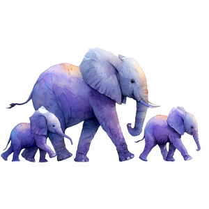 Chubby Elephant Family Vinyl Car Decal Sticker – Waterproof & UV-Resistant 3.4133333333333336"