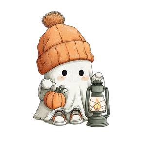 Cute Ghost Clipart V8 Vinyl Car Decal Sticker – Waterproof & UV-Resistant 3.4133333333333336"