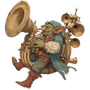 Goblin Bard Tuba V3 Vinyl Car Decal Sticker – Waterproof & UV-Resistant 3.4133333333333336"