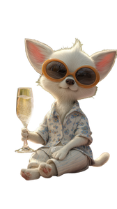 Stylish Chihuahua Relaxing V2 Vinyl Car Decal Sticker – Waterproof & UV-Resistant 4.8533333333333335"