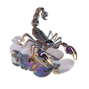 Iridescent Chrome Scorpion V2 Vinyl Car Decal Sticker – Waterproof & UV-Resistant 6.826666666666667"