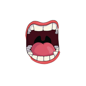 Cartoon Mouth V4 Vinyl Car Decal Sticker – Waterproof & UV-Resistant 3.4133333333333336"
