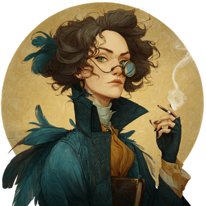Victorian Scholar Woman V2 Vinyl Car Decal Sticker – Waterproof & UV-Resistant 6.826666666666667"