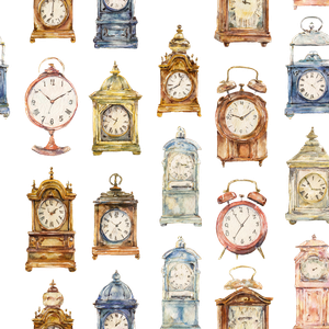 Watercolor Clock V2 Vinyl Car Decal Sticker – Waterproof & UV-Resistant 3.4133333333333336"