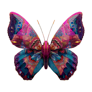 Majestic Psychedelic Butterfly V2 Vinyl Car Decal Sticker – Waterproof & UV-Resistant 6.826666666666667"