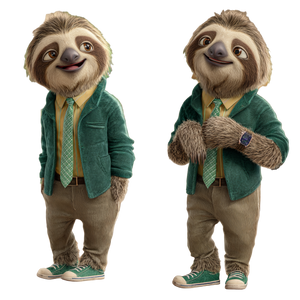 Zippy The Sloth V2 Vinyl Car Decal Sticker – Waterproof & UV-Resistant 3.4133333333333336"