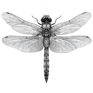 Dragonfly Top View V2 Vinyl Car Decal Sticker – Waterproof & UV-Resistant 3.4133333333333336"