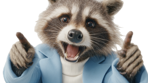 Dapper Raccoon Salesman V2 Vinyl Car Decal Sticker – Waterproof & UV-Resistant 5.4