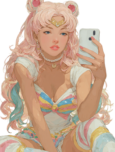 Sailor Moon Selfie V3 Vinyl Car Decal Sticker – Waterproof & UV-Resistant 4.1066666666666665"