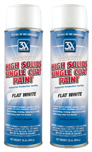 2x AP Products 3X Chemistry Paint | Universal High Solids 16oz Flat White Aerosol Paint | Superior Coverage & Protection, Resists Sunlight/Rust/Chemicals