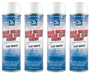 4x AP Products 3X Chemistry Paint | Universal High Solids 16oz Flat White Aerosol Paint | Superior Coverage & Protection, Resists Sunlight/Rust/Chemicals