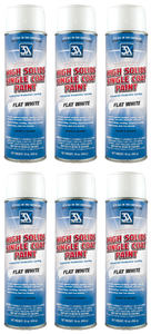 6x AP Products 3X Chemistry Paint | Universal High Solids 16oz Flat White Aerosol Paint | Superior Coverage & Protection, Resists Sunlight/Rust/Chemicals