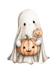 Whimsical Halloween Ghost V6 Vinyl Car Decal Sticker – Waterproof & UV-Resistant 8.213333333333333"