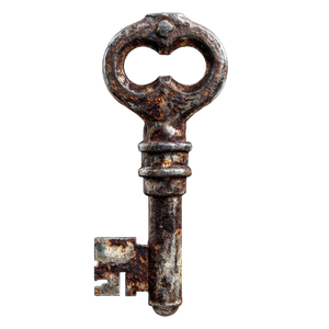 Ancient Rusty Key V2 Vinyl Car Decal Sticker – Waterproof & UV-Resistant 6.826666666666667"