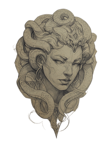 Medusa Tattoo Art Vinyl Car Decal Sticker – Waterproof & UV-Resistant 4.1066666666666665"