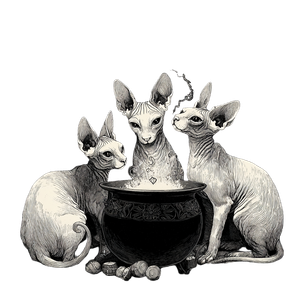 Sphinx Cats Cauldron V2 Vinyl Car Decal Sticker – Waterproof & UV-Resistant 3.4133333333333336"