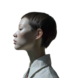 Androgynous Portrait V8 Vinyl Car Decal Sticker – Waterproof & UV-Resistant 4.0"