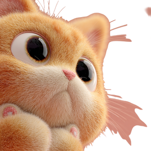 Cute Tabby Cat V13 Vinyl Car Decal Sticker – Waterproof & UV-Resistant 3.4133333333333336"