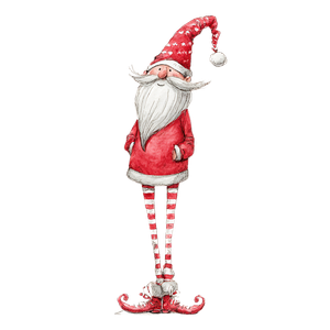 Whimsical Skinny Santa Vinyl Car Decal Sticker – Waterproof & UV-Resistant 6.826666666666667"