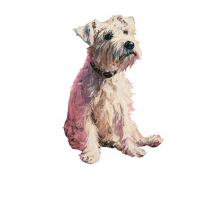 Fluffy Terrier Painting Vinyl Car Decal Sticker – Waterproof & UV-Resistant 3.4133333333333336"