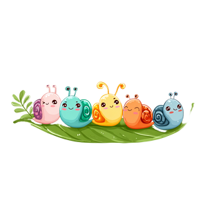 Cute Cartoon Snails V2 Vinyl Car Decal Sticker – Waterproof & UV-Resistant 6.826666666666667"
