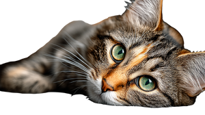 Realistic Cat On Sofa Vinyl Car Decal Sticker – Waterproof & UV-Resistant 2.72"