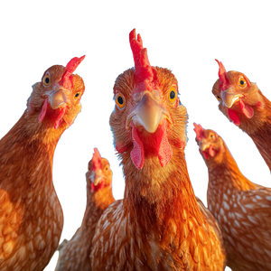 Curious Red Hens Vinyl Car Decal Sticker – Waterproof & UV-Resistant 3.4133333333333336"
