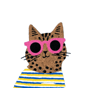 Cool Cat Summer V4 Vinyl Car Decal Sticker – Waterproof & UV-Resistant 6.826666666666667"