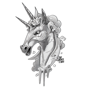 Unicorn V10 Vinyl Car Decal Sticker – Waterproof & UV-Resistant 3.4133333333333336"