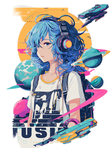 Anime Sci-Fi Girl Vinyl Car Decal Sticker – Waterproof & UV-Resistant 4.1066666666666665"