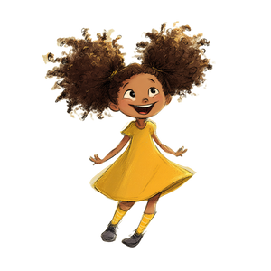 Joyful Cartoon Girl V7 Vinyl Car Decal Sticker – Waterproof & UV-Resistant 3.4133333333333336"