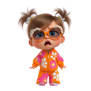 Crying Toddler Girl V3 Vinyl Car Decal Sticker – Waterproof & UV-Resistant 6.826666666666667"