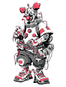 Cyberpunk Clown Vinyl Car Decal Sticker – Waterproof & UV-Resistant 4.1066666666666665"