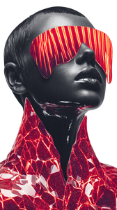 Cyborg Fashion Silhouette Vinyl Car Decal Sticker – Waterproof & UV-Resistant 9.706666666666667"