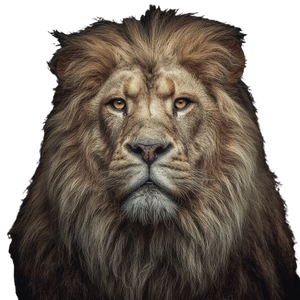 Majestic Lion Portrait V23 Vinyl Car Decal Sticker – Waterproof & UV-Resistant 6.826666666666667"