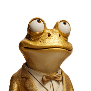 Gold Frog Cartoon Vinyl Car Decal Sticker – Waterproof & UV-Resistant 3.4133333333333336"