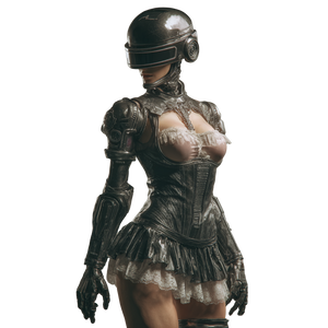 Female Robocop V4 Vinyl Car Decal Sticker – Waterproof & UV-Resistant 3.4133333333333336"