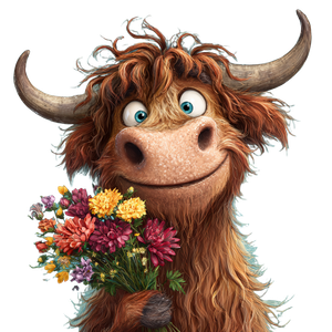 Funny Highland Cow V4 Vinyl Car Decal Sticker – Waterproof & UV-Resistant 3.4133333333333336"