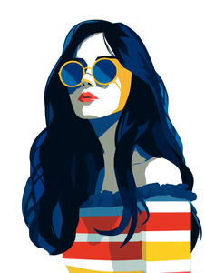 Stylish Vector Woman V2 Vinyl Car Decal Sticker – Waterproof & UV-Resistant 4.1066666666666665"