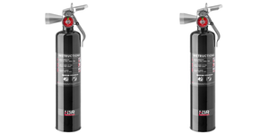 2x H3R HalGuard Fire Extinguisher | 2-B:C UL Rated | 2.5lb | Steel | Black | Rechargeable