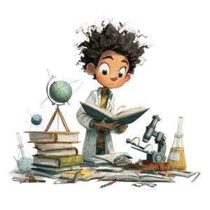 Science Book Kid V3 Vinyl Car Decal Sticker – Waterproof & UV-Resistant 6.826666666666667"