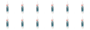 12x 3M Marine Grade Silicone Adhesive Sealant | Single | White | Non-Sagging | High Tensile Strength