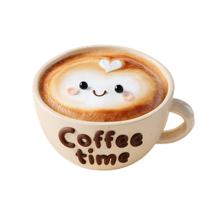 Cartoon Coffee Cup V12 Vinyl Car Decal Sticker – Waterproof & UV-Resistant 3.4133333333333336"