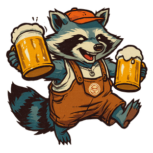 Raccoon Oktoberfest Logo V3 Vinyl Car Decal Sticker – Waterproof & UV-Resistant 3.4133333333333336"