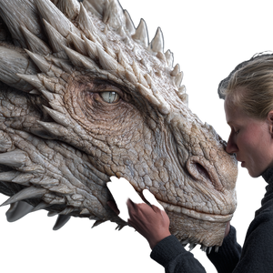 Dragon And Woman V10 Vinyl Car Decal Sticker – Waterproof & UV-Resistant 3.4133333333333336"