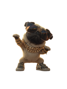 Stylish Breakdancing Pug V2 Vinyl Car Decal Sticker – Waterproof & UV-Resistant 8.213333333333333"