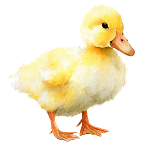 Yellow Duckling Clipart Vinyl Car Decal Sticker – Waterproof & UV-Resistant 3.4133333333333336"