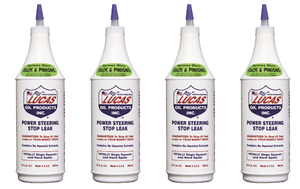 4x Lucas Oil Power Steering Fluid | Stops Leaks & Rack Problems | Non-Synthetic Formula