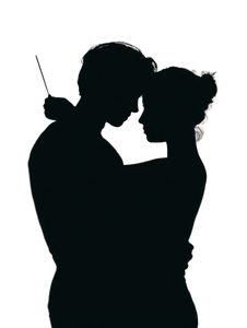Silhouette Hug Vinyl Car Decal Sticker – Waterproof & UV-Resistant 4.1066666666666665"